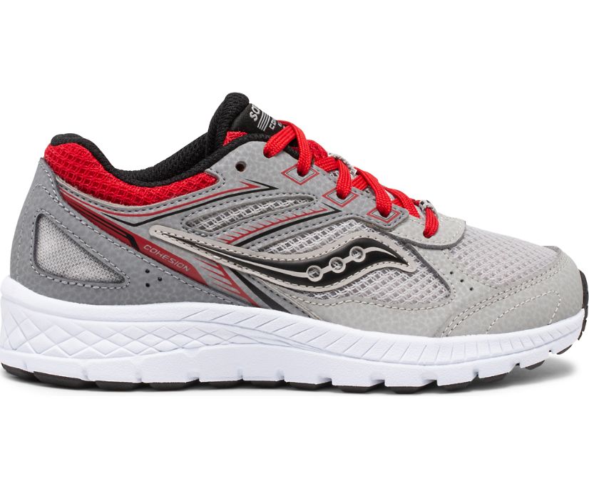 Gyerek Saucony Cohesion 14 Csipke Tornacipő Szürke Piros | HU 308LIS